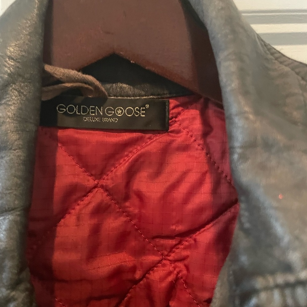 CLASSIC LUXE vintage leather motorcycle Sz 8-10/ M by Italian label Golden Goose - Picture 4 of 9